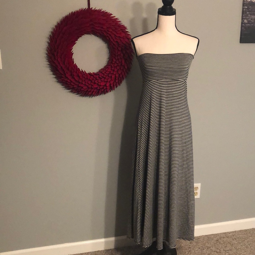 Pinstriped Maxi Skirt